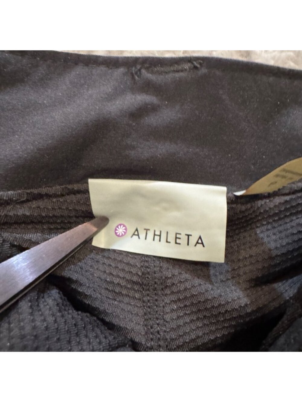 Athleta Black Skort Women's Size 6 Elastic Waist Inside Stretch Shorts Pockets - Picture 2 of 16